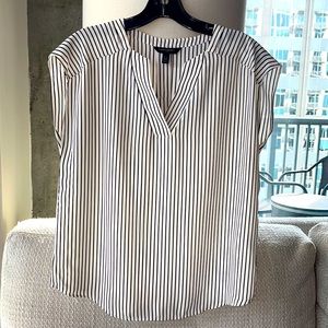 Banana Republic Pinstripe Blouse Size S Petite